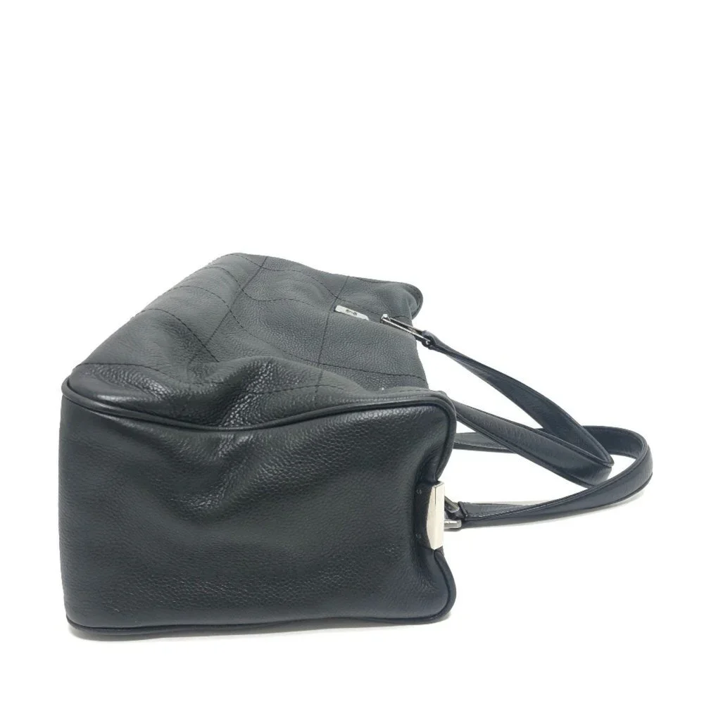 CHANEL Black Caviar Leather Boston Bag